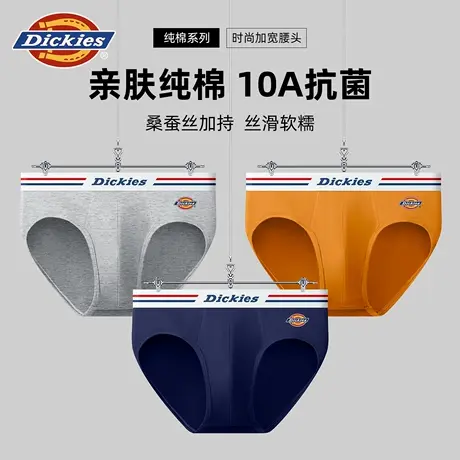 Dickies男士三角裤2025新款秋季纯棉内裤青少年运动薄款透气中腰图片
