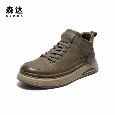 森达工装靴男2025冬新商场同款时尚户外厚底休闲短靴V3051DD5图片