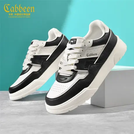 Cabbeen/卡宾男鞋秋季新款休闲鞋低帮平底男士百搭运动系带布鞋子商品大图