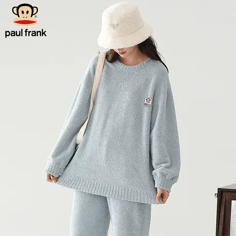 大嘴猴新款女士居家睡衣浅蓝系甜美简约版商品大图