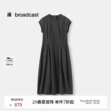 播商场同款宽松无袖连衣裙女25早秋新款美式慵懒长裙BDS3LD4668图片