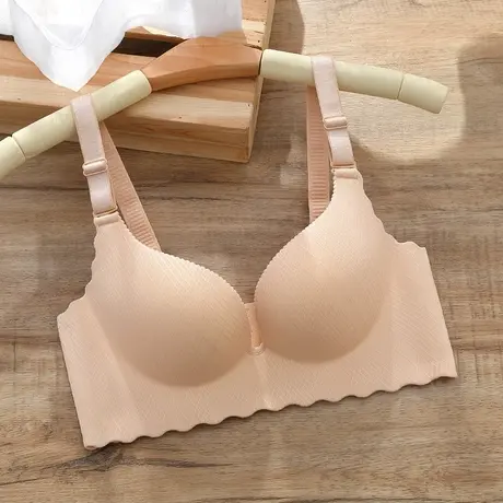 一片式无痕内衣内裤女套装小胸罩聚拢收副乳防下垂无钢圈文胸加厚图片