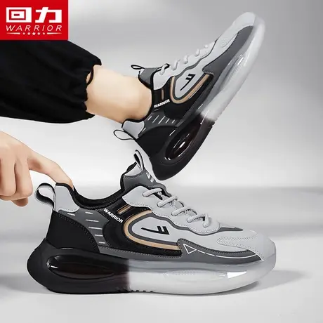 回力运动男鞋秋冬季2023新款皮面轻奢软底减震休闲百搭增高老爹鞋图片