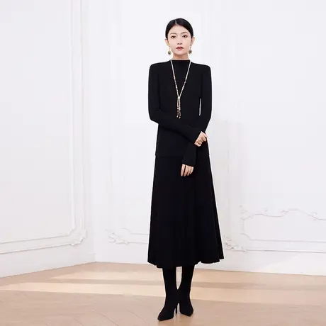 希区瑞普鱼尾裙女秋冬中长款高腰显瘦针织半身裙气质大摆裙图片