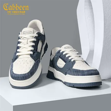 Cabbeen/卡宾男鞋秋季新款时尚软底韩版厚底增高休闲潮流运动板鞋图片