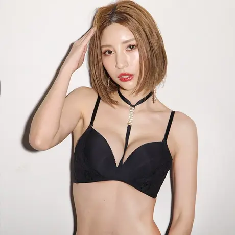 挂脖内衣女挂脖式聚拢小胸日系上薄下厚胸罩上托调整型文胸191413图片