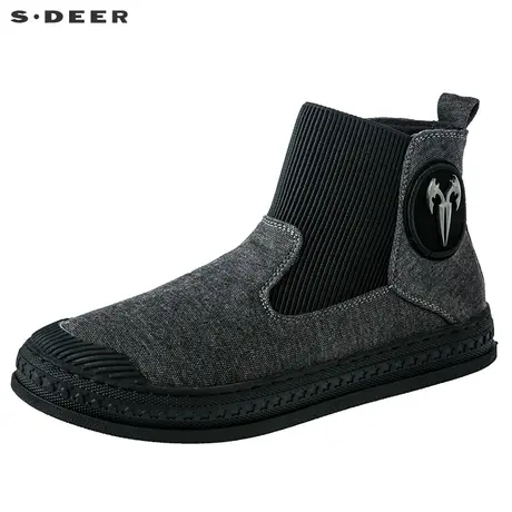 sdeer圣迪奥新潮前卫织物帮面个性图案装饰时尚休闲鞋S18483987图片