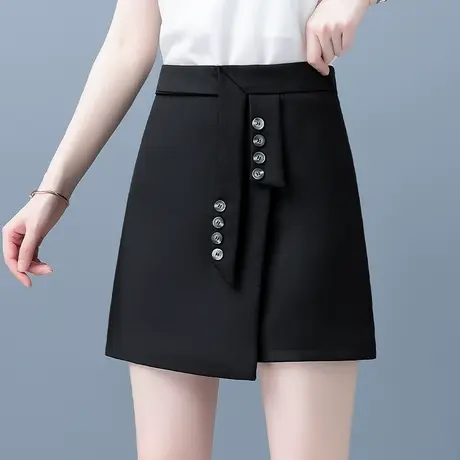 设计感短裙女夏季高腰时尚包臀半身裙2023不规则百搭显瘦a字裙子图片