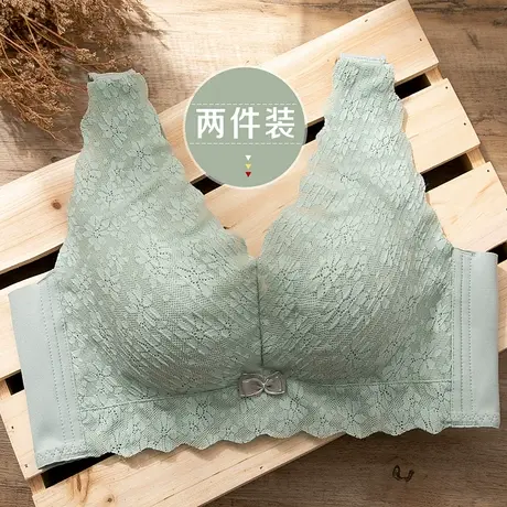 内衣女薄款聚拢大胸显小防下垂上托收副乳宽肩带妈妈背心式文胸罩图片