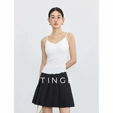 TINGE贴己25年夏季新款V领带胸垫美背吊带文胸一体上衣打底背心图片