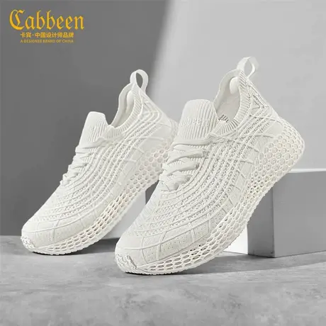 Cabbeen/卡宾男鞋秋季新款韩版潮流软底增高运动休闲板鞋小白鞋图片