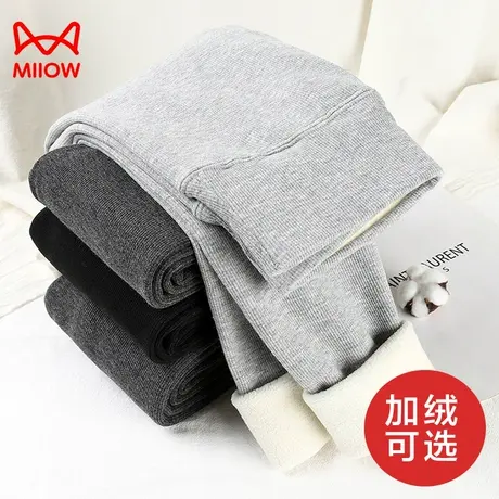 猫人秋裤女士保暖裤羊羔绒无痕高腰收腹衬裤薄款修身打底裤秋冬季商品大图