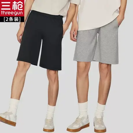 【2件装】三枪睡裤男春夏舒木尔棉质爽滑休闲男士家居短裤图片