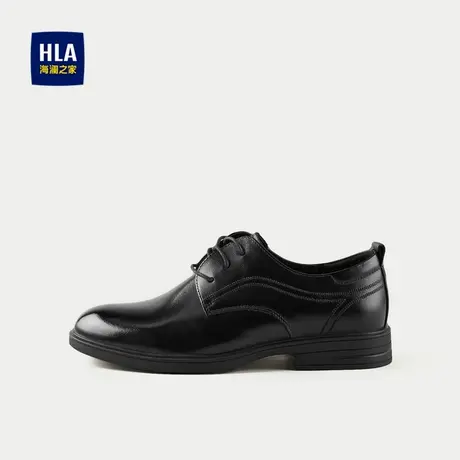 HLA/海澜之家系带正装皮鞋2025新款柔软透气舒适耐穿加宽楦型男鞋图片