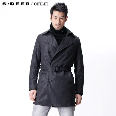 【多件多折】sdeer圣迪奥专柜正品男春装英伦简约修身风衣2371806图片