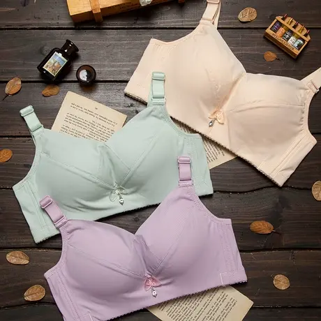 内衣女小胸聚拢上托收副乳性感加厚款不空杯平胸无钢圈文胸罩图片