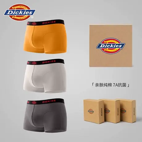 Dickies男士内裤纯棉抗菌2025新款透气无痕男生运动青少年四角裤图片