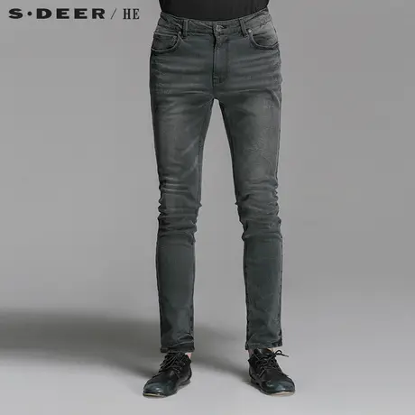 S.Deer/He【惠】圣迪奥男装冬装休闲做旧纯棉长裤H14470895图片