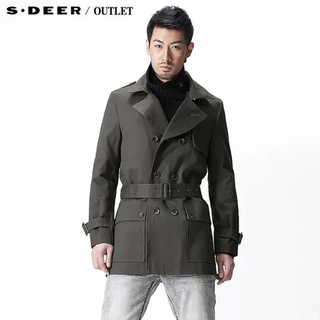 sdeer圣迪奥专柜正品男装春装时尚英伦风衣2371734图片