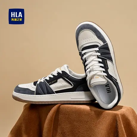HLA/海澜之家男鞋新款秋季解构风潮流拼接板鞋百搭厚底时尚休闲鞋图片