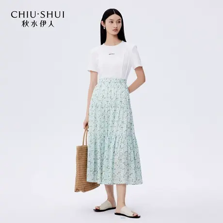 秋水伊人气质甜美碎花A字裙2025年夏季商场同款女清新简约半身裙图片
