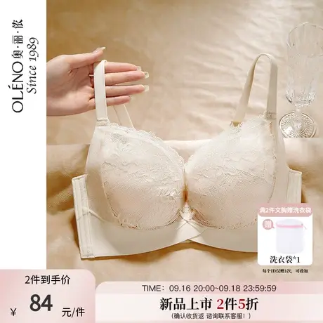 奥丽侬内衣女薄款大胸显小U型美背文胸聚拢收副乳上托侧收副乳商品大图