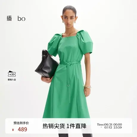 播黑标系列法式连衣裙女夏季新款气质收腰a字裙BDR2LD2905图片