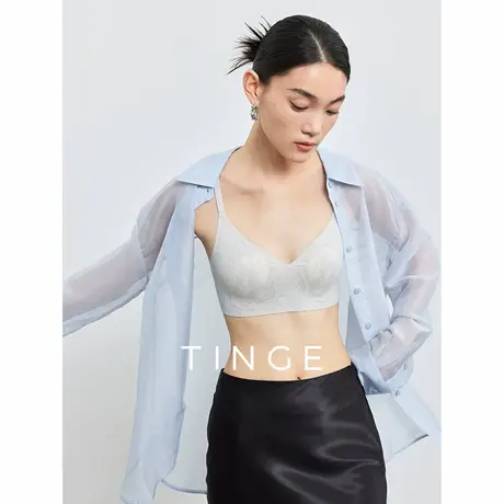 TINGE贴己超薄文胸兔耳朵内衣女大胸显小胸透气聚拢软支撑收副乳图片
