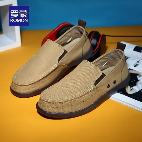 罗蒙官方旗舰店正品老北京布鞋男款休闲爸爸鞋软底不累脚帆布鞋RM图片