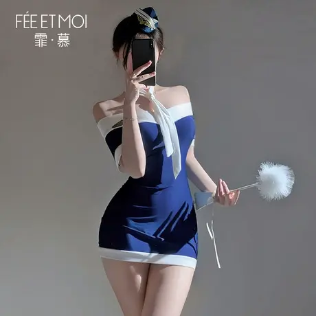 霏慕纯欲风空姐制服情调角色扮演睡衣套装连衣包臀裙辣妹内衣qqny图片