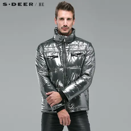sdeerhe圣迪奥银光灰现代感男士棉外套H13472369图片