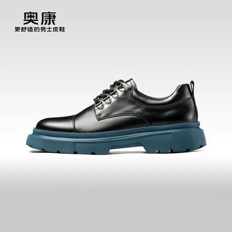 【运动皮鞋】奥康男鞋2023春秋季青年潮搭厚底减震舒适休闲皮鞋商品大图