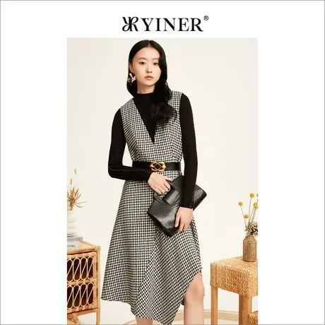 YINER音儿专柜女装2022冬季新款连衣裙8C32505740图片