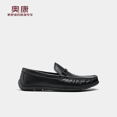 奥康 男鞋2025冬季新款舒软乐福鞋平底防滑豆豆鞋简约时尚单鞋图片