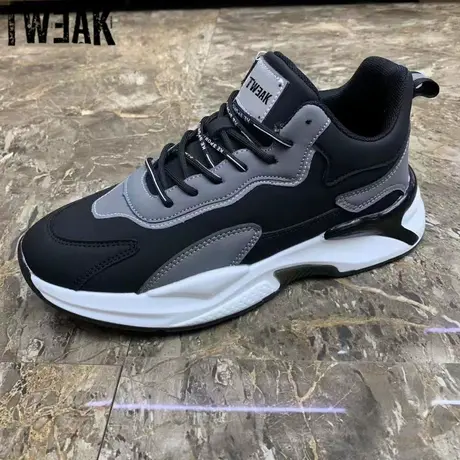 TWEAK男鞋2023秋冬季新款百搭厚底男士高档运动鞋休闲耐磨劳保鞋图片