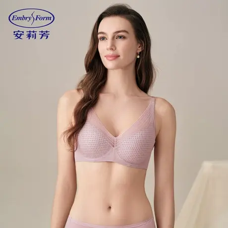 【风巢杯】安莉芳夏季薄款透气文胸女大胸显小防下垂内衣EBW1082图片