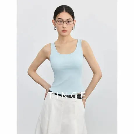 TINGE贴己交叉美背带胸垫吊带背心女夏季收副乳打底内搭修身上衣图片