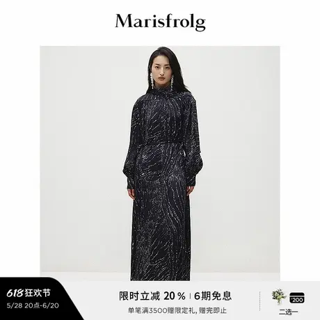 【新能量黑裙】Marisfrolg玛丝菲尔2025春季新款宽松休闲连衣裙图片