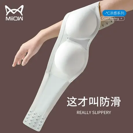 猫人无肩带内衣女夏季薄款抹胸防滑小胸聚拢无痕隐形文胸美背裹胸商品大图