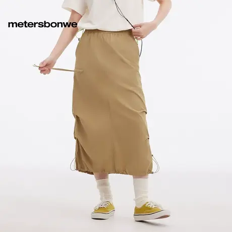 【晁然推荐】美特斯邦威半身裙女2025春季新款轻薄美式工装半身裙图片
