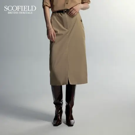 【新狩猎装】Scofield女复古H型半身裙日晒棕中长裙秋季短裙图片