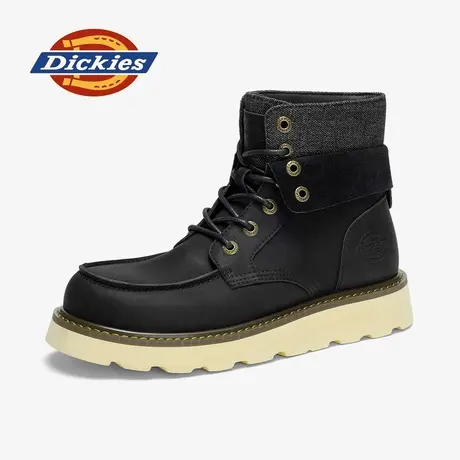 Dickies厚底马丁靴男2024年冬季新款男鞋复古高帮工装靴软底皮靴图片