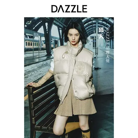 邱天同款DA奥莱ZZLE地素秋百搭学院风格纹百褶半身裙短裙女图片