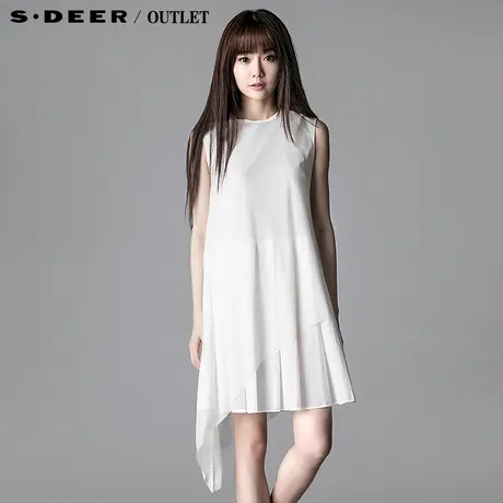 s.deer【上新】圣迪奥女装网纱拼接优雅连衣裙S14281235图片