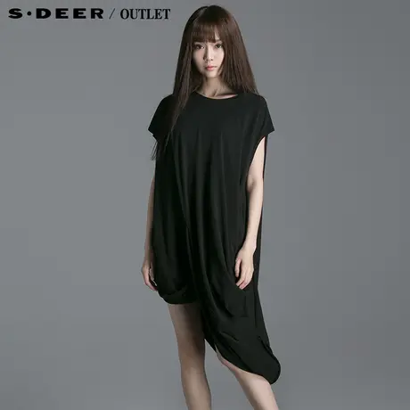 【新品】sdeer圣迪奥2015夏装新品时尚设计宽松连衣裙4281209图片