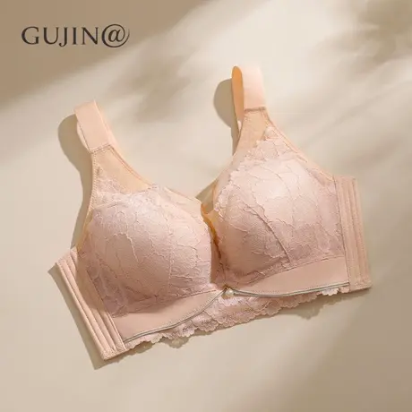 古今@内衣女大胸显小胸聚拢薄款收副乳防下垂透气无钢圈文胸罩商品大图
