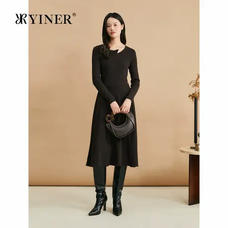 YINER音儿2024冬季新款连衣裙8C34506100图片