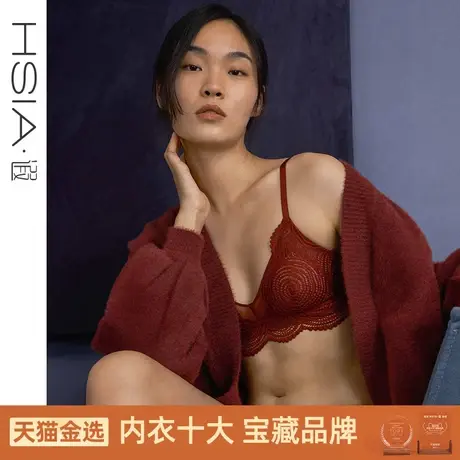 HSIA遐内衣女薄款三角杯星空蕾丝性感胸罩不空杯防凸点无钢圈文胸商品大图