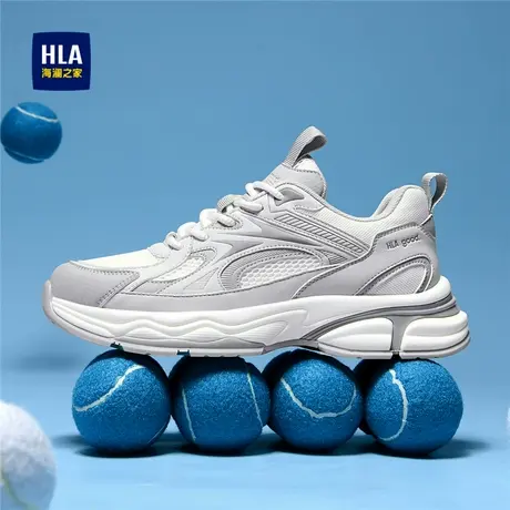 HLA/海澜之家男鞋新款春夏时尚透气跑步休闲老爹鞋百搭增高运动鞋图片