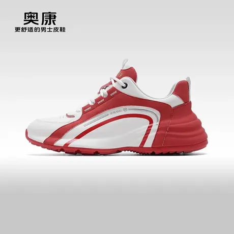 奥康男鞋春秋季新款时尚休闲皮鞋包跟舒适运动鞋【门店发货】图片